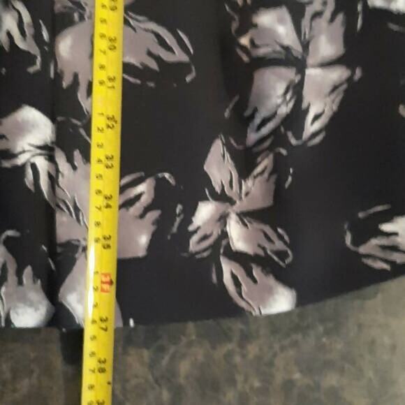 Halston Heritage Floral A-Line Dress - Floral - Black Multi - Picture 7 of 8